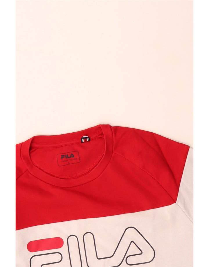FILA Moletom Gráfico Masculino Jumper Grande Multicolorido Colorblock Algodão
