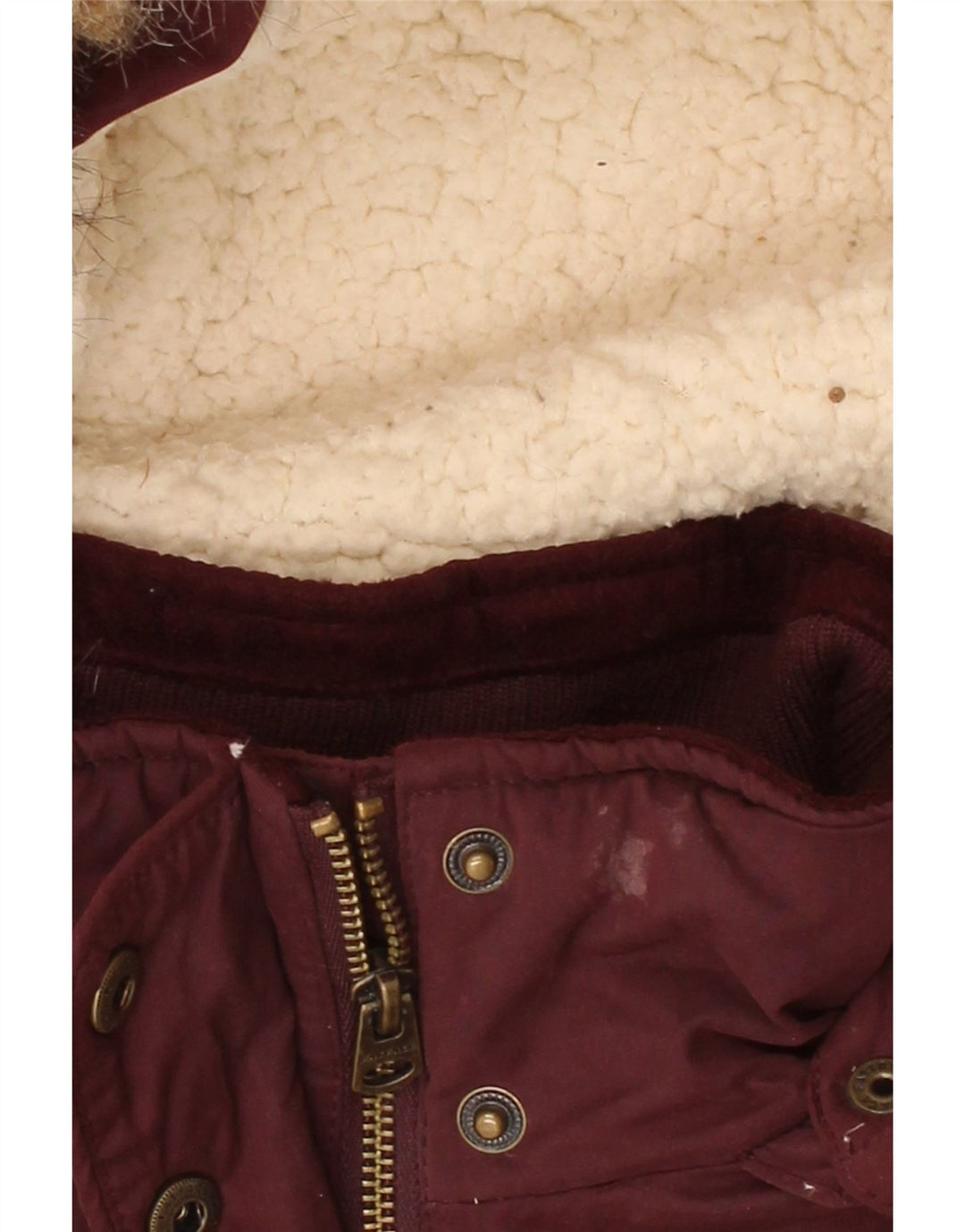 FAT FACE Womens Hooded Padded Gilet UK 12 Medium Burgundy Cotton Vintage Fat Face and Second-Hand Fat Face from Messina Hembry 