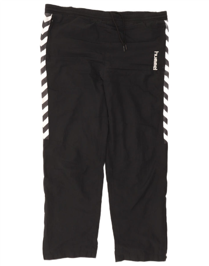 Calça de treino masculina Hummel Graphic grande poliéster colorblock preto