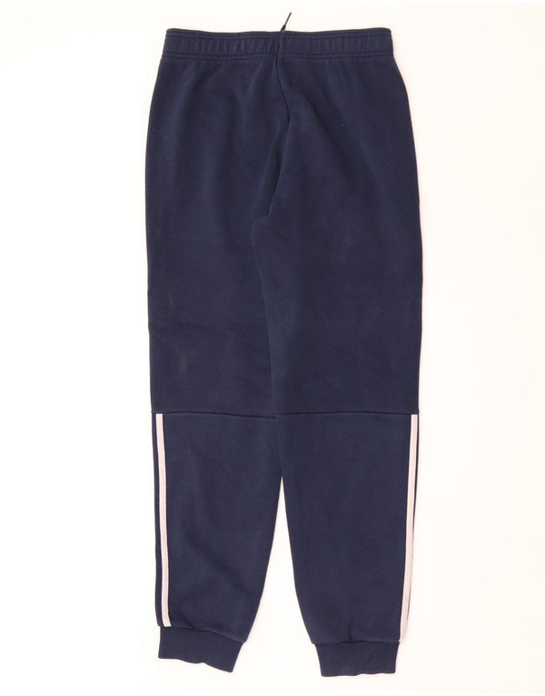 Adidas meninos calças de treino joggers 13-14 anos azul marinho algodão