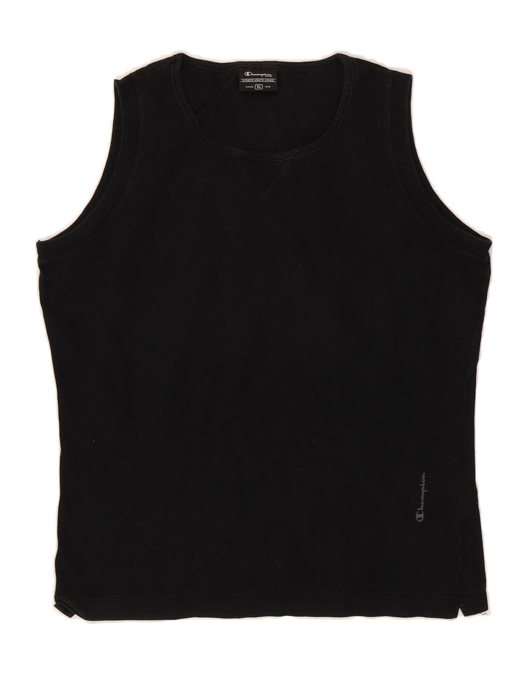 CHAMPION Womens Vest Top UK 18 XL Black Cotton Vintage Champion and Second-Hand Champion from Messina Hembry 