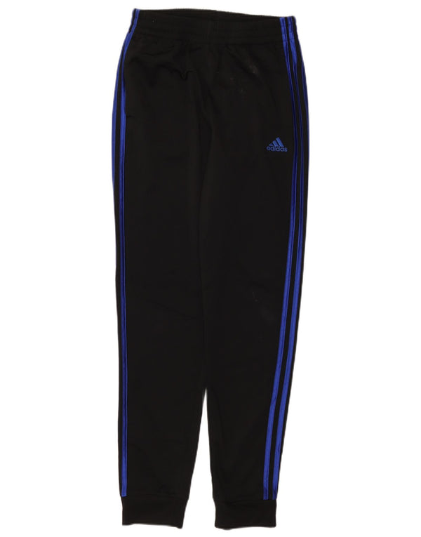 Adidas Girls Tracksuit Trousers Joggers 14-15 Years Large Black Polyester