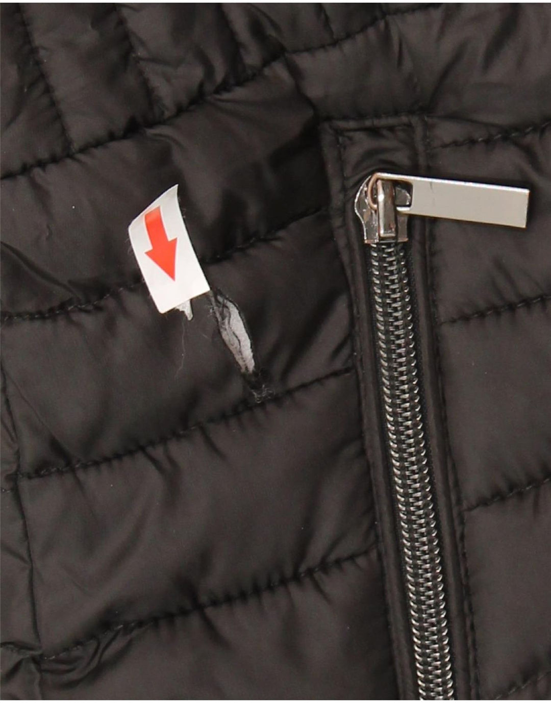 Jaqueta acolchoada com capuz feminina Zara UK 10 poliéster preto pequeno