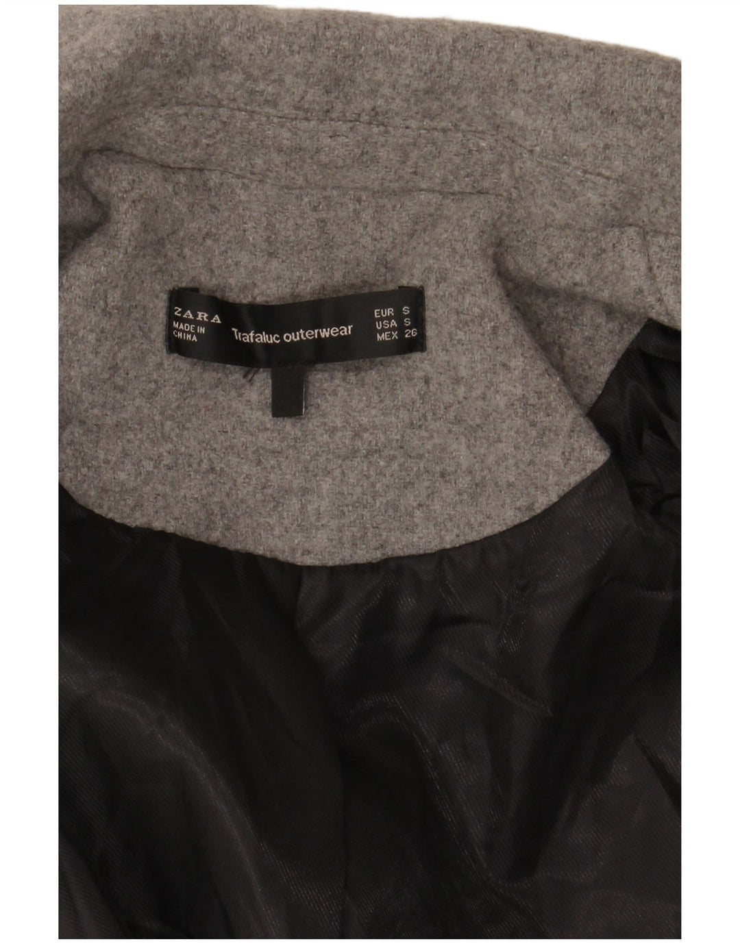 Casaco feminino ZARA com peito duplo Reino Unido 10 pequeno cinza