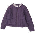 Jaqueta acolchoada feminina Fat Face UK 18 XL algodão azul marinho