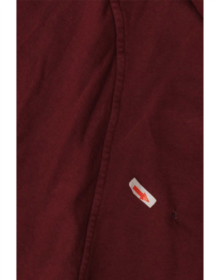 Pulôver feminino com capuz grande gráfico Pull & Bear Reino Unido 14 médio Borgonha