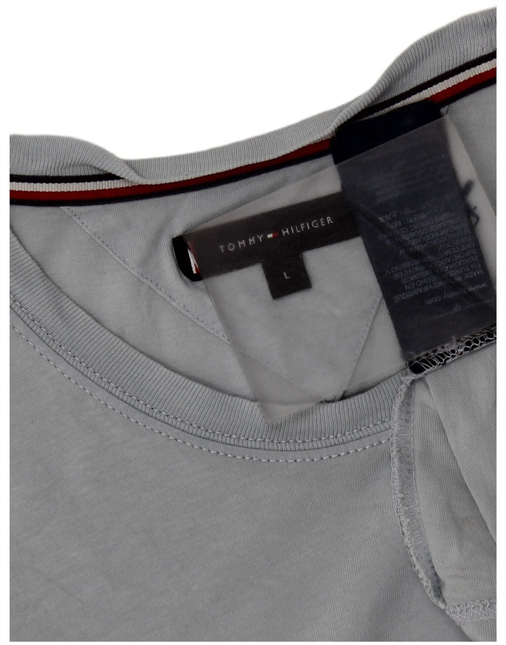Tommy Hilfiger Camiseta masculina grande algodão azul