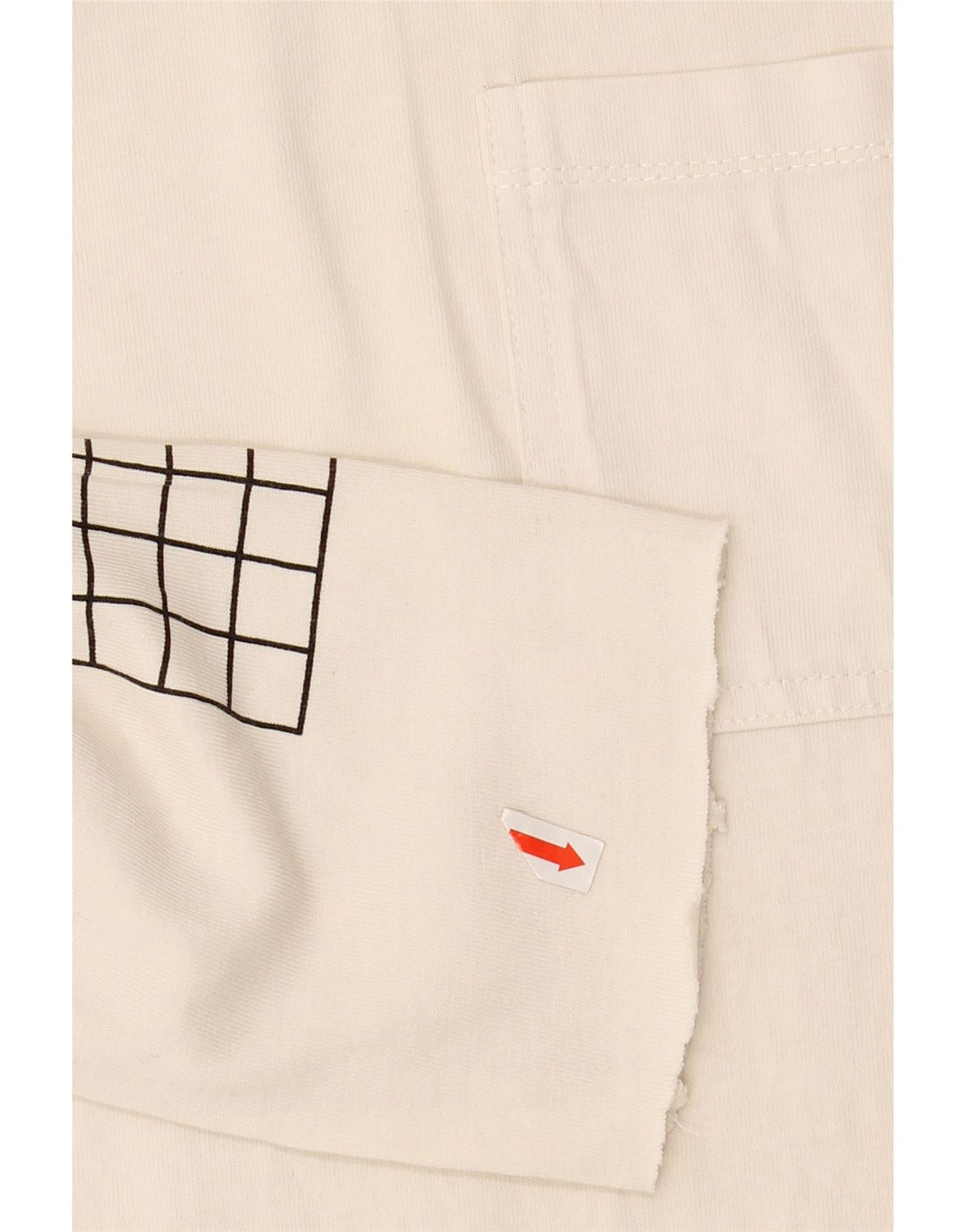 Top gráfico masculino ZARA manga comprida pequeno algodão branco