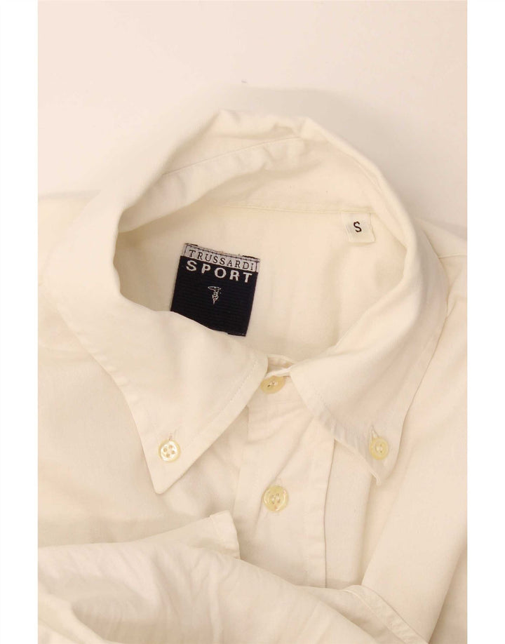 Camisa masculina Trussardi pequena branca