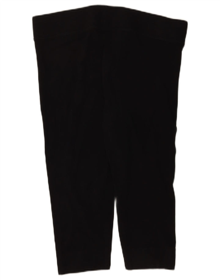 Leggings capri femininas Marks & Spencer Reino Unido 16 grande algodão preto