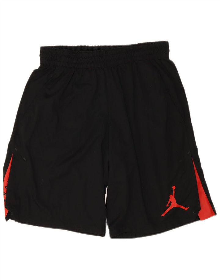 Shorts esportivos masculinos Jordan Dri Fit grande poliéster colorblock preto