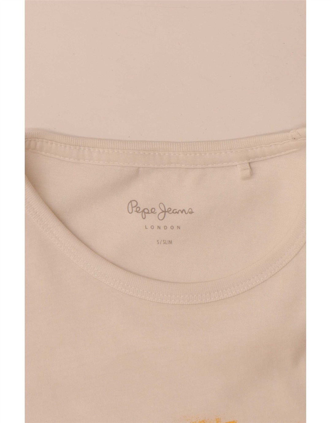 PEPE Jeans Masculino Slim Graphic Camiseta Top Pequeno Branco