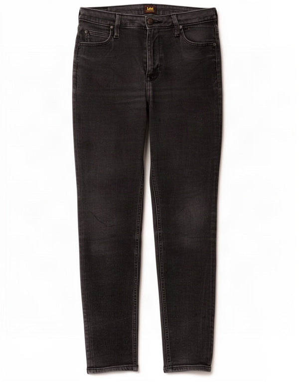 Lee Womens Scarlett High Slim Jeans W31 L28 Algodão Preto