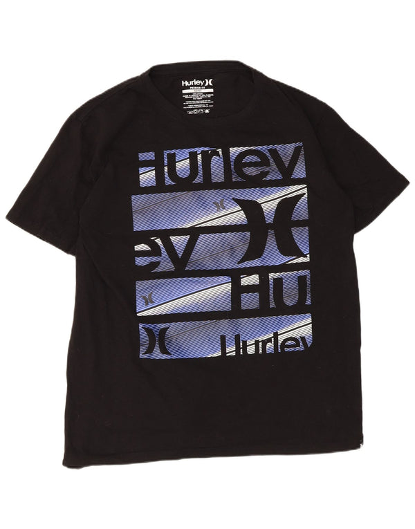 Camiseta masculina Hurley Premium Fit gráfica Top XL algodão preto
