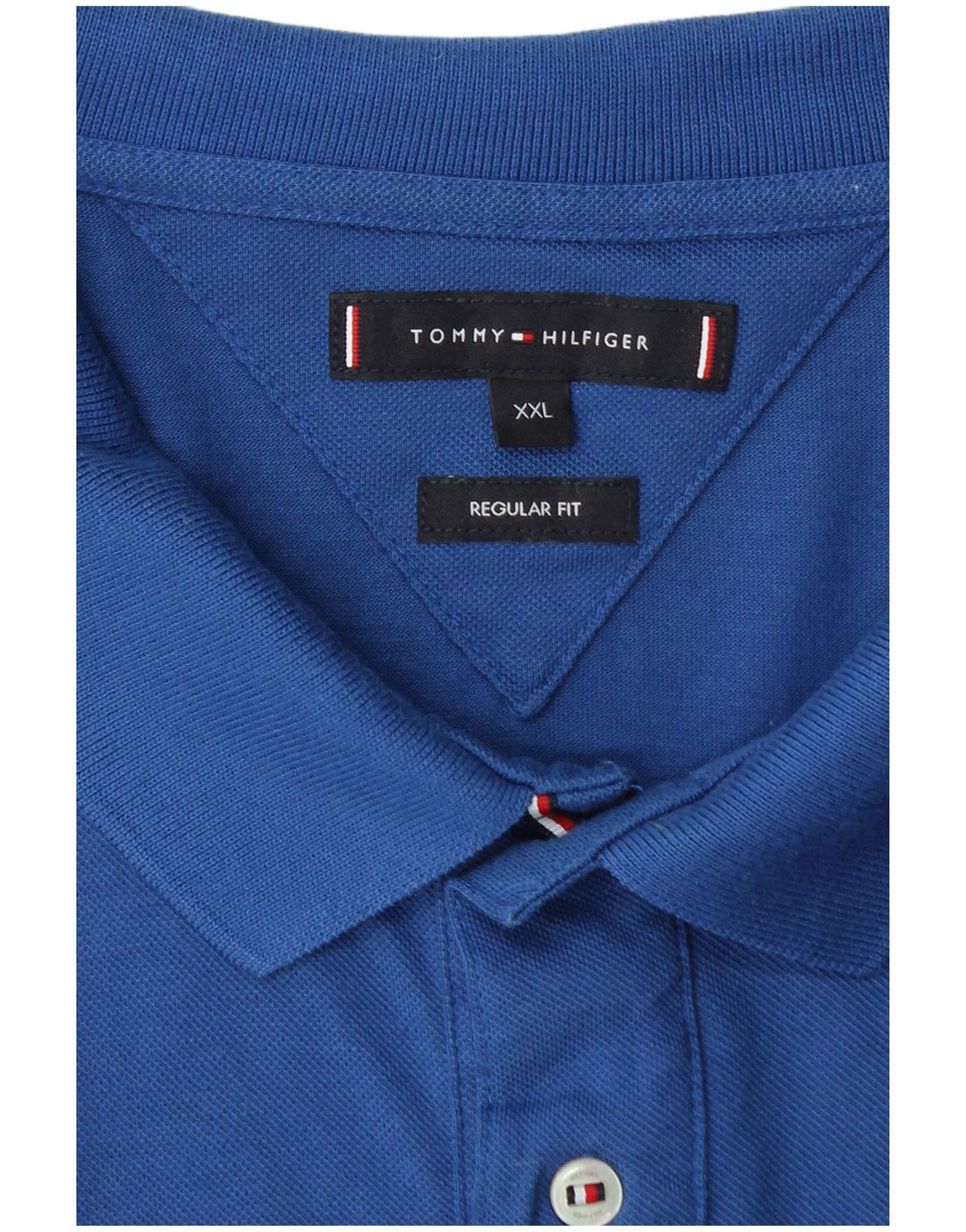 Camisa polo masculina TOMMY HILFIGER de ajuste regular 2XL azul