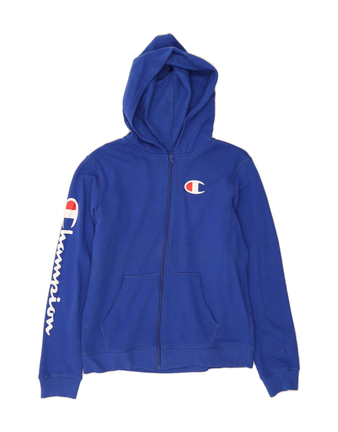 CHAMPION Womens Zip Hoodie Sweater UK 18 XL Blue Cotton Vintage Champion and Second-Hand Champion from Messina Hembry 