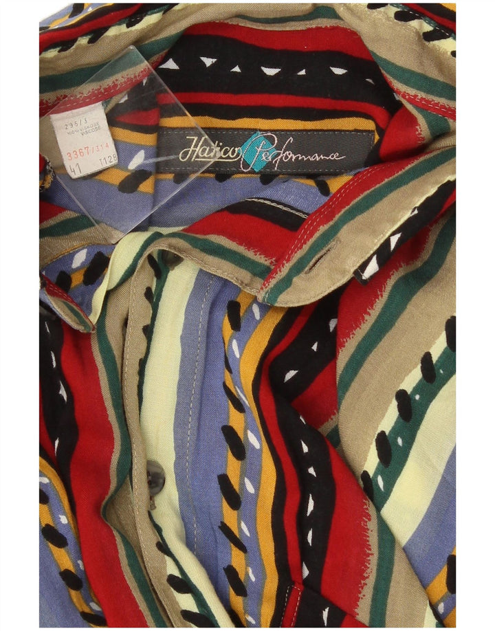 Camisa masculina Hatico Performance tamanho 41 grande viscose listrada multicolorida