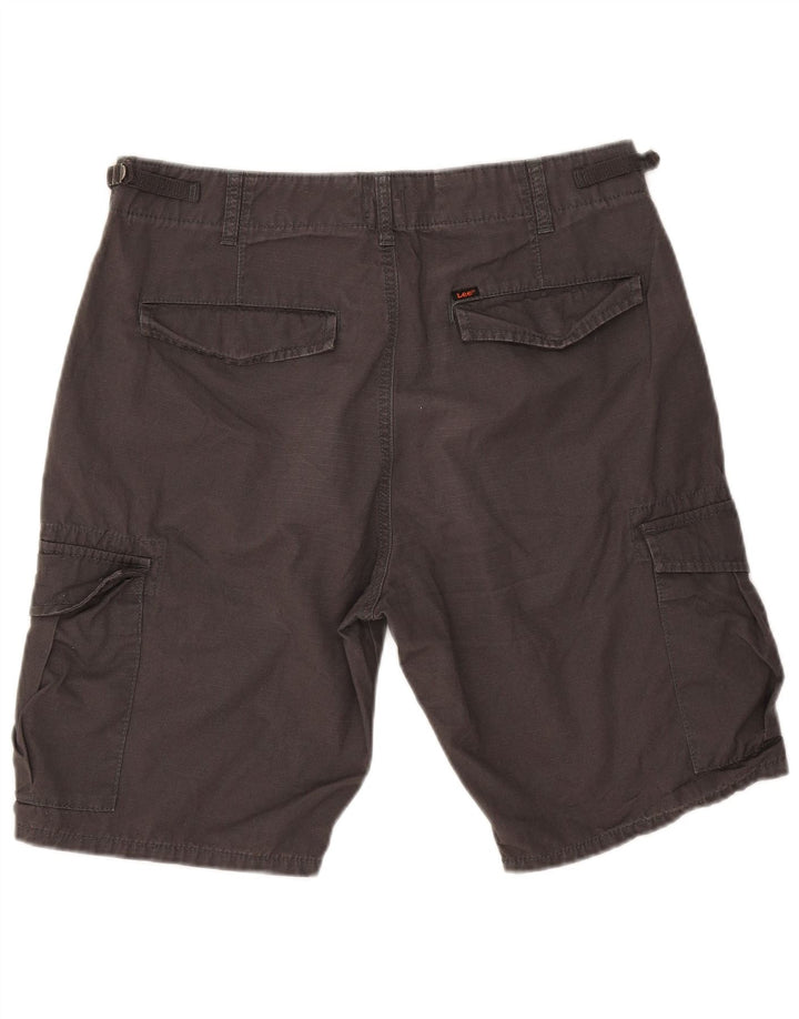 Lee Mens Cargo Shorts W32 Algodão Cinza Médio