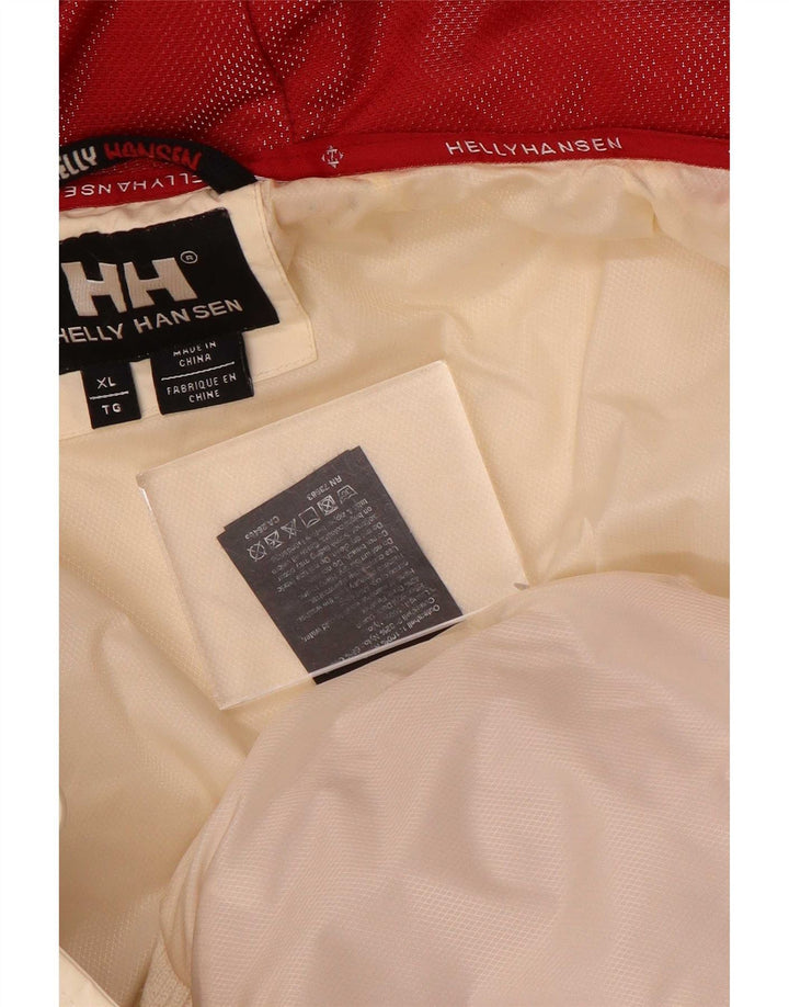 Jaqueta acolchoada com capuz feminina Helly Hansen UK 18 XL off white nylon