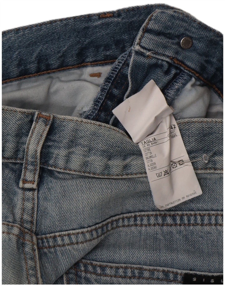 Sisley Jeans Bootcut Feminino IT 42 Médio W30 L30 Azul Algodão
