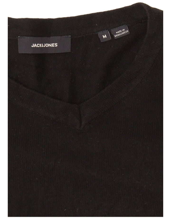 Suéter masculino Jack & Jones com decote em V médio preto