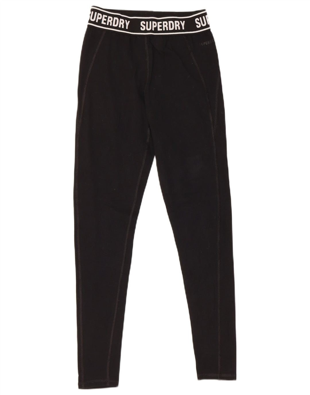 Leggings gráficas femininas SUPERDRY Reino Unido 8 pequeno algodão preto