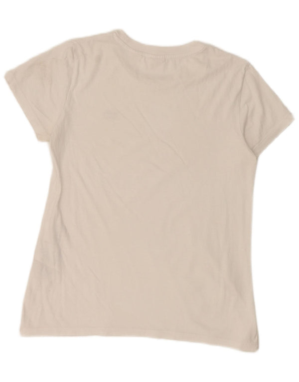 Camiseta feminina Levi's Top UK 10 pequeno algodão branco