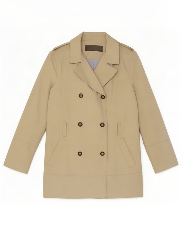 Zara Trench Coat Feminino Reino Unido 18 XL Acetato Bege