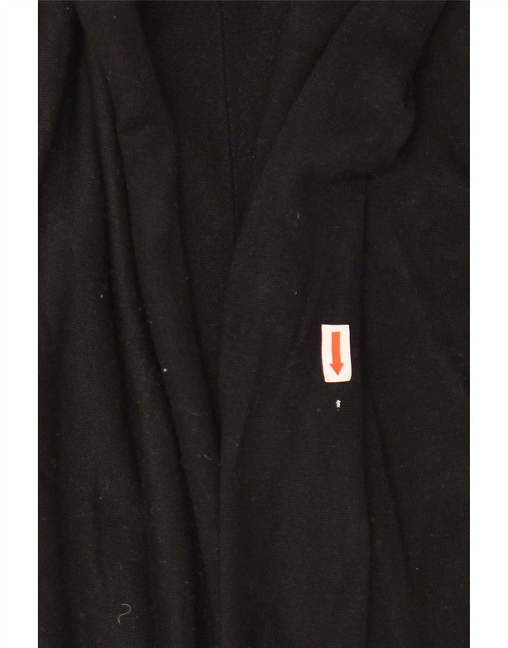 Suéter cardigã aberto feminino Zara Reino Unido 10 pequeno viscose preta