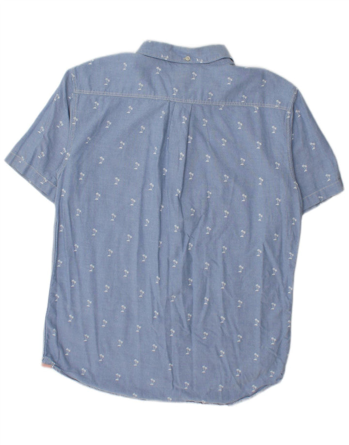 Camisa masculina Vans manga curta azul médio floral algodão