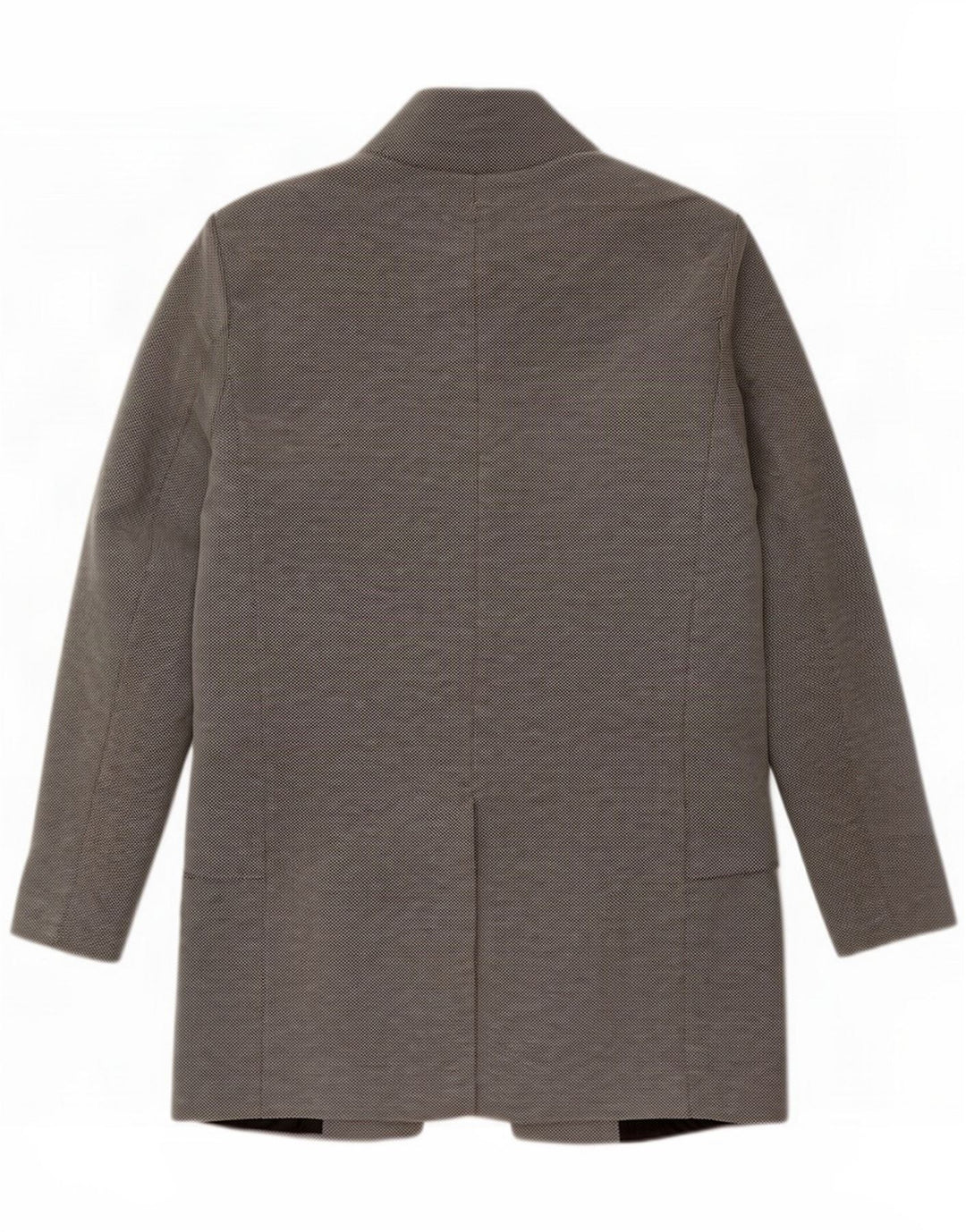 Zara Mens Open Overcoat UK 36 Small Grey Poliéster