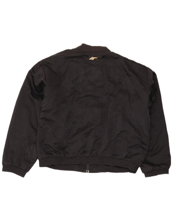 Jaqueta Bomber Reebok Masculina Loose Fit UK 42 XL Preto Nylon