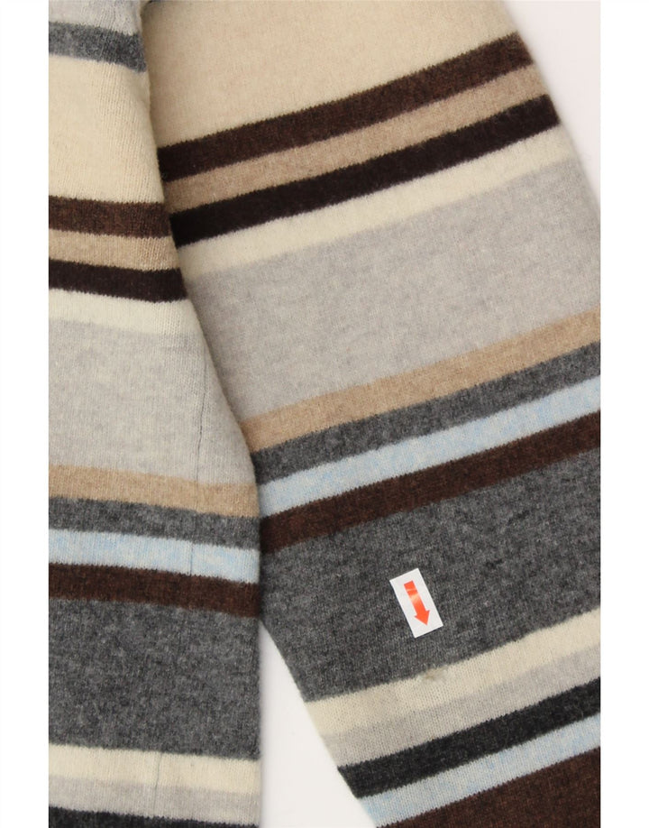 Suéter feminino KAPPA com gola redonda UK 16 grande listrado multicolorido