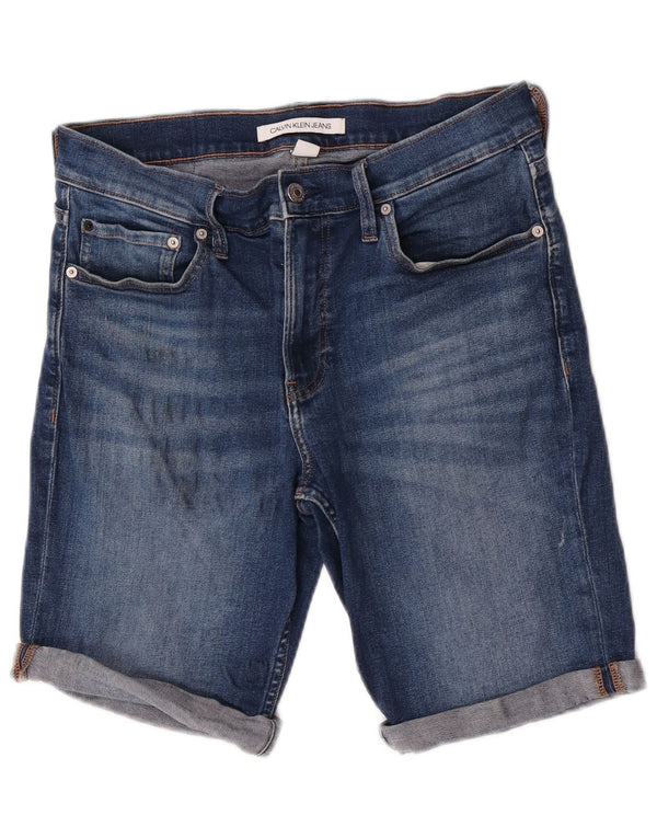 Shorts jeans masculino Calvin Klein W31 algodão azul médio