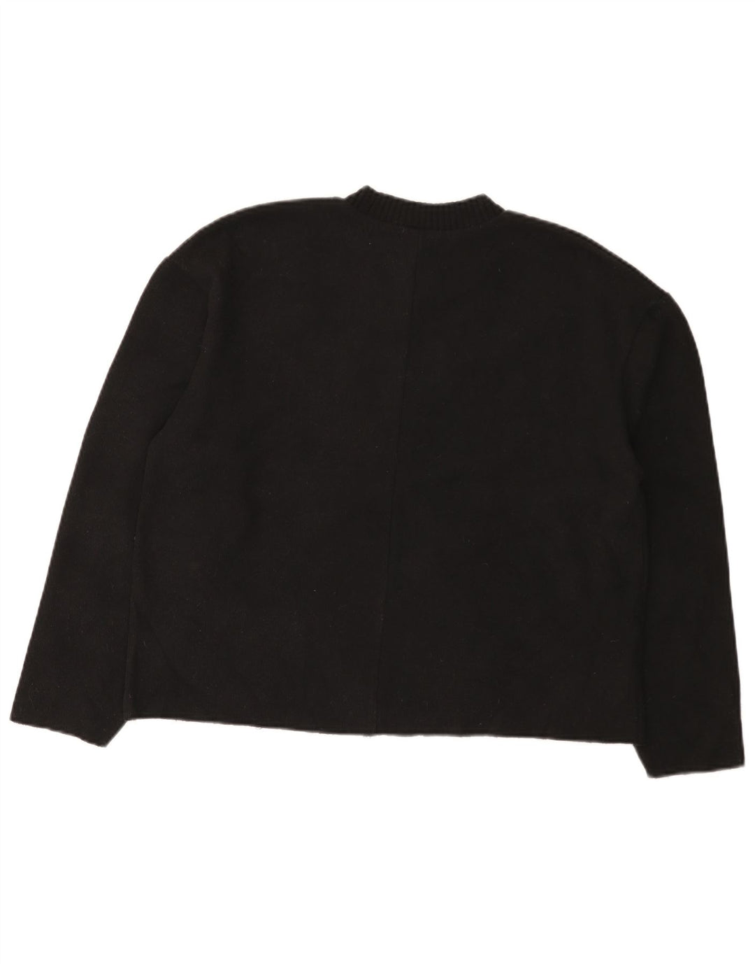 Zara Suéter feminino com gola redonda, Reino Unido 14 Médio Preto