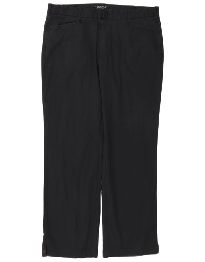 Calça casual reta feminina Nike W38 L32 algodão azul marinho