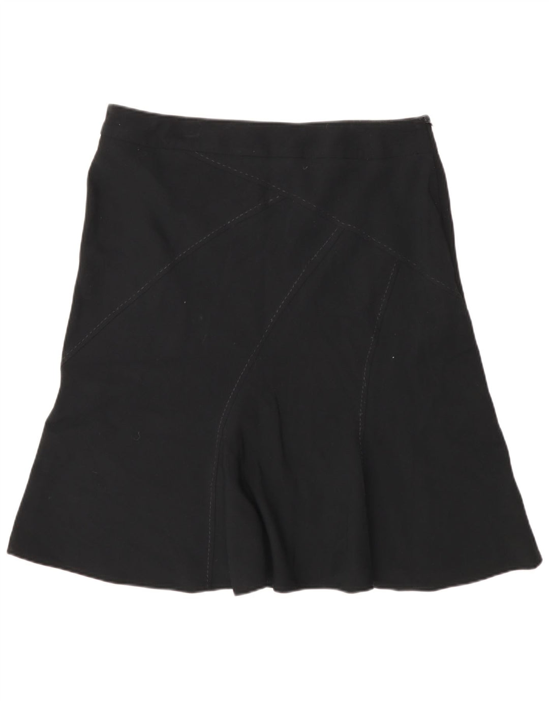 Saia feminina Marks & Spencer UK 14 grande W32 poliéster preto