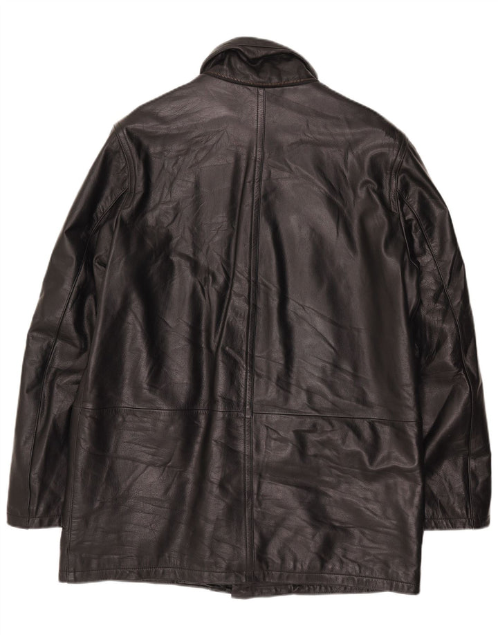 Casaco de couro masculino Conbipel IT 52 grande couro preto