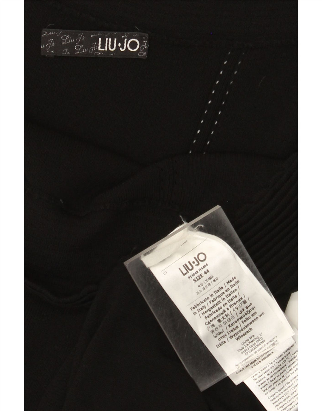 Liu Jo vestido feminino ombro de fora IT 44 viscose preta média