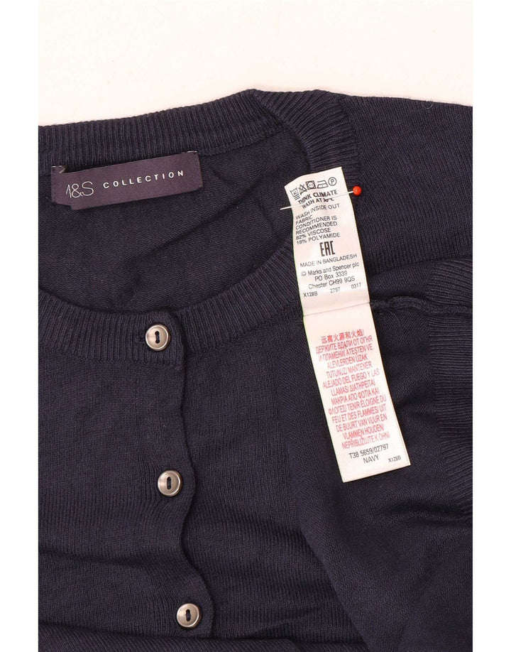 Suéter cardigã feminino Marks & Spencer UK 18 XL azul marinho