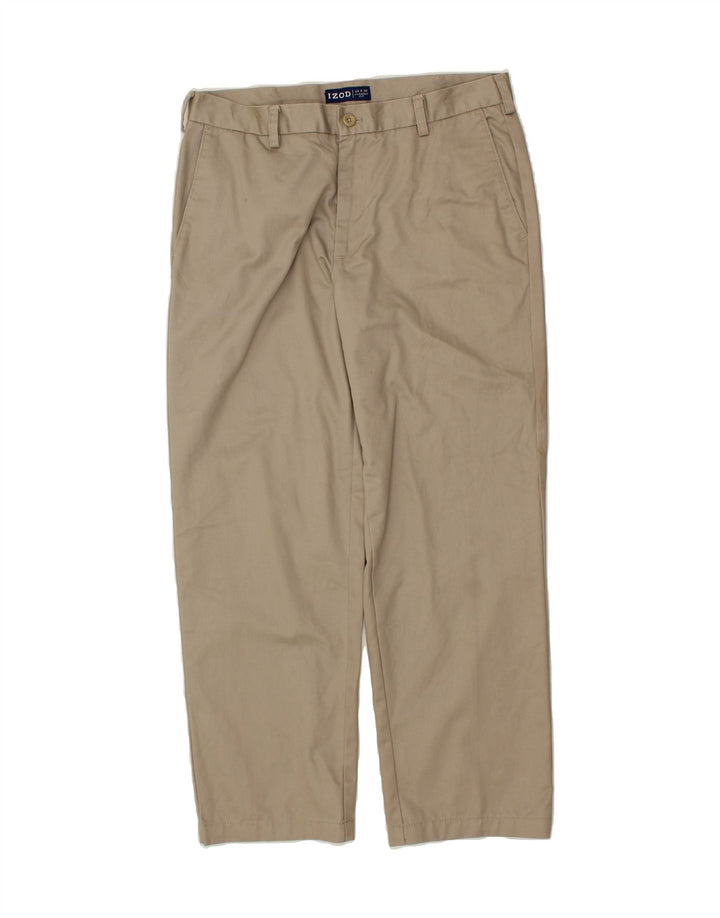 IZOD Mens Straight Chino Trousers W34 L29 Beige Cotton Vintage Izod and Second-Hand Izod from Messina Hembry 