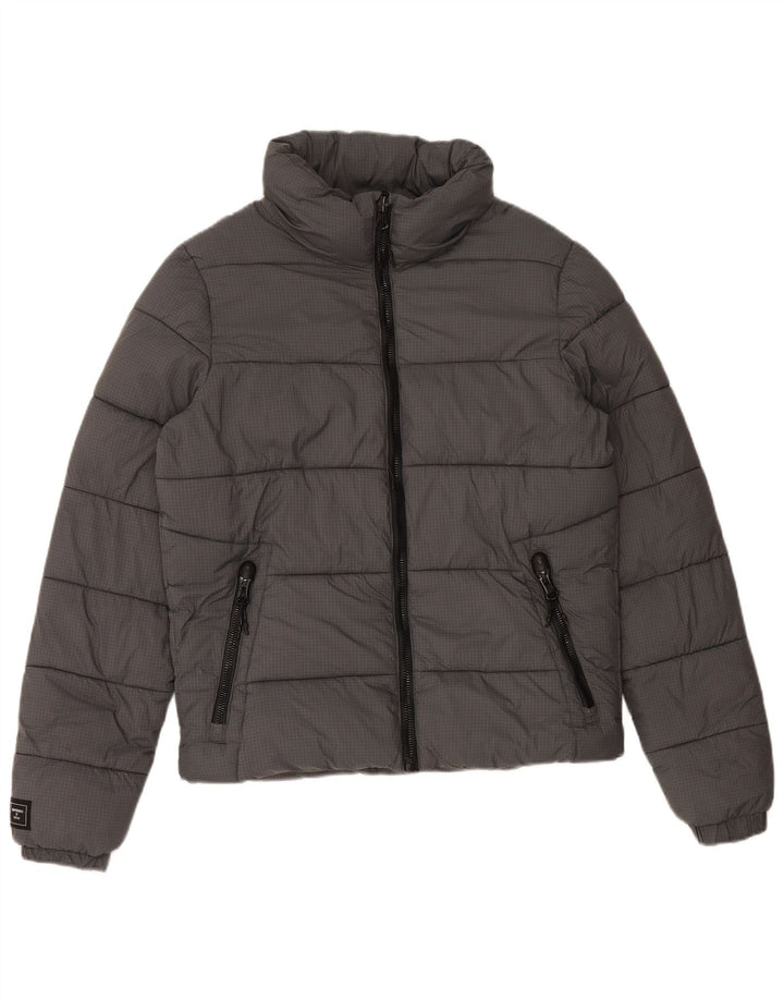 Jaqueta acolchoada masculina SUPERDRY UK 36 pequena cinza nylon