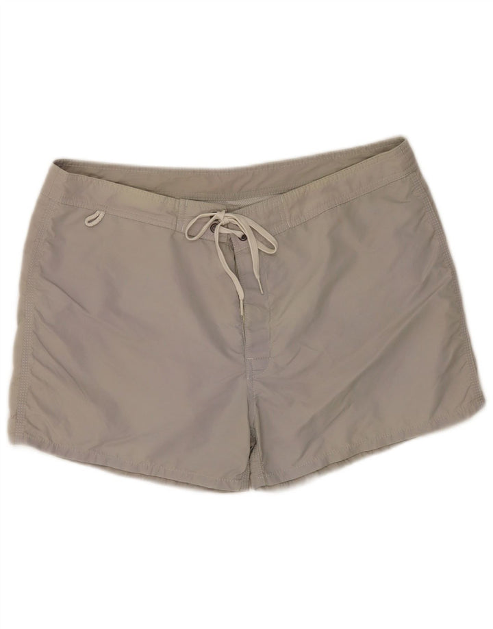 Shorts de natação masculino Sundek grande nylon listrado cinza