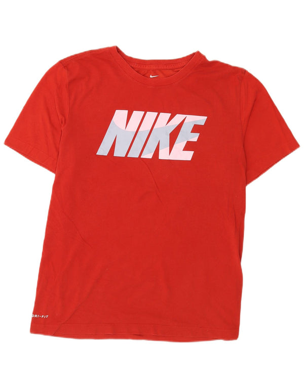 Camiseta Nike Masculina Dri Fit Graphic Top Grande Algodão Vermelho