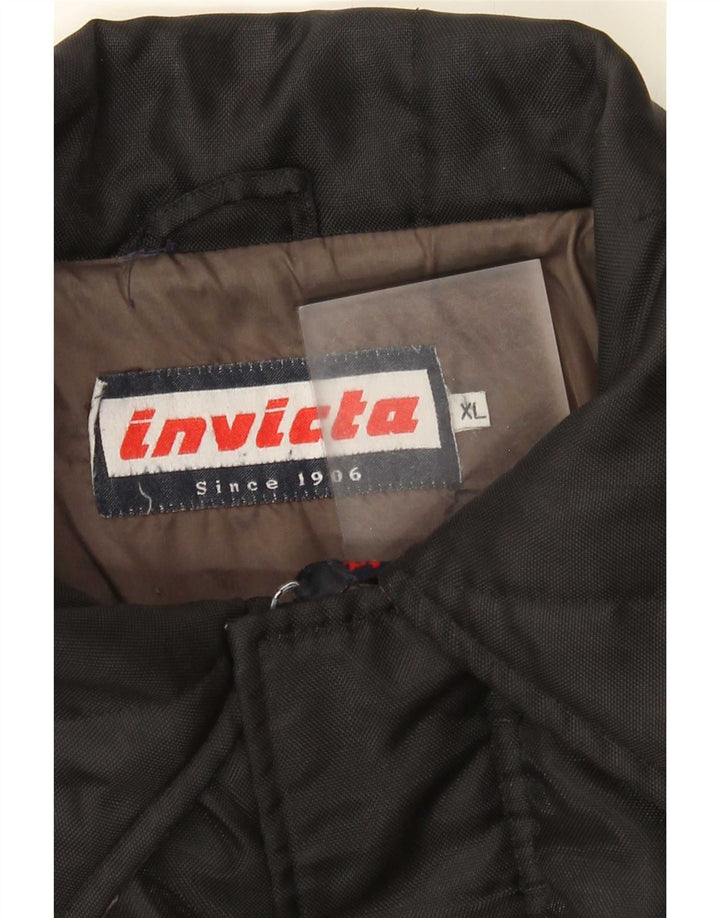 Jaqueta acolchoada masculina Invicta UK 42 XL preta colorblock