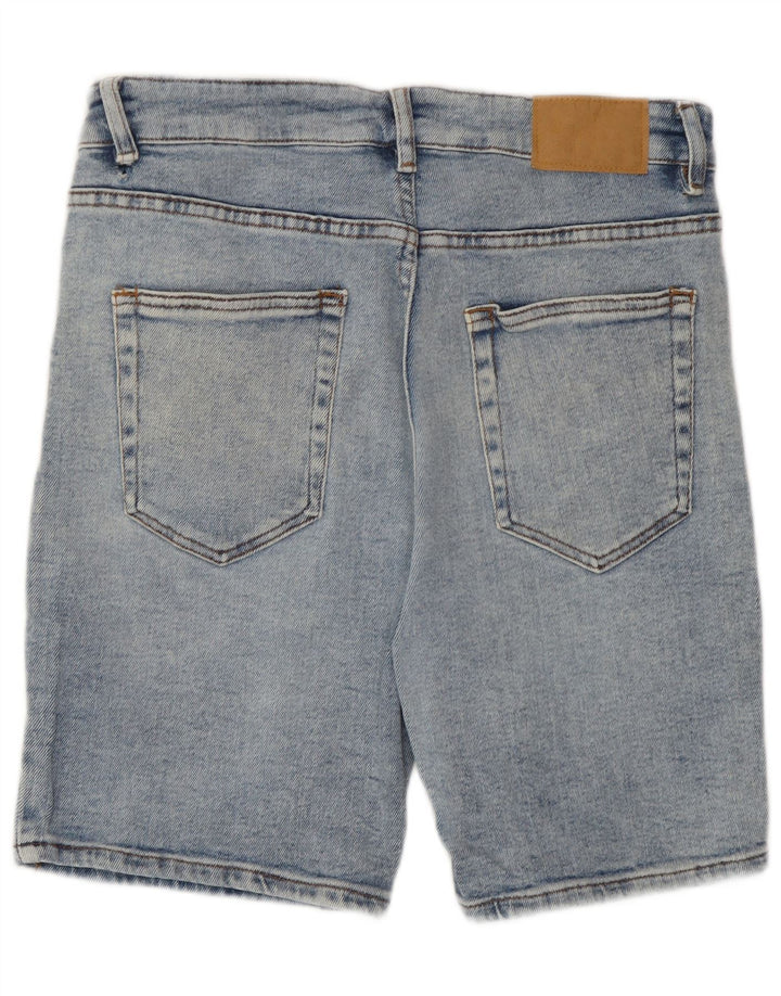 Zara Mens Denim Shorts EU 42 Grande W32 Azul Algodão