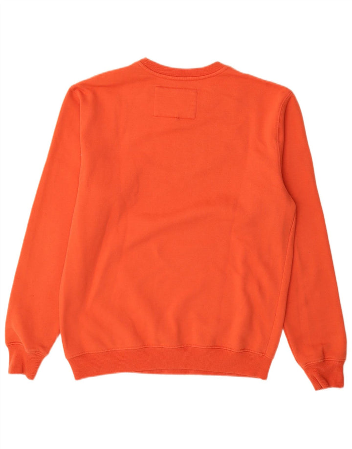 Quiksilver moletom gráfico masculino jumper pequeno laranja poliéster
