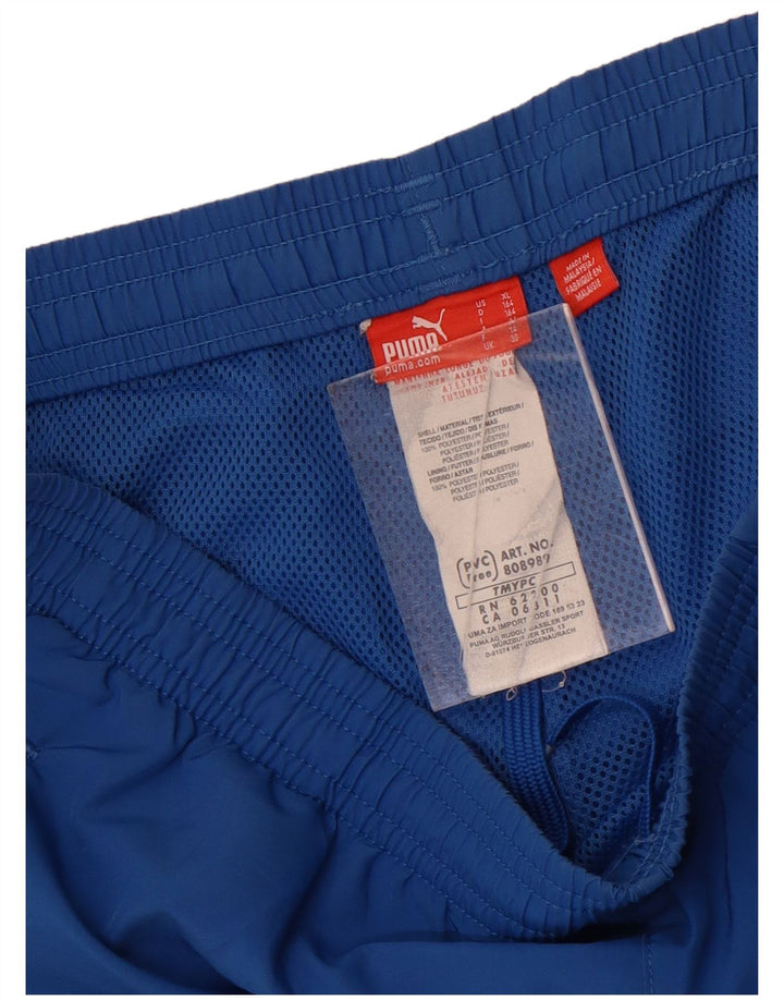 Shorts esportivos Puma Boys Graphic 13-14 anos azul poliéster