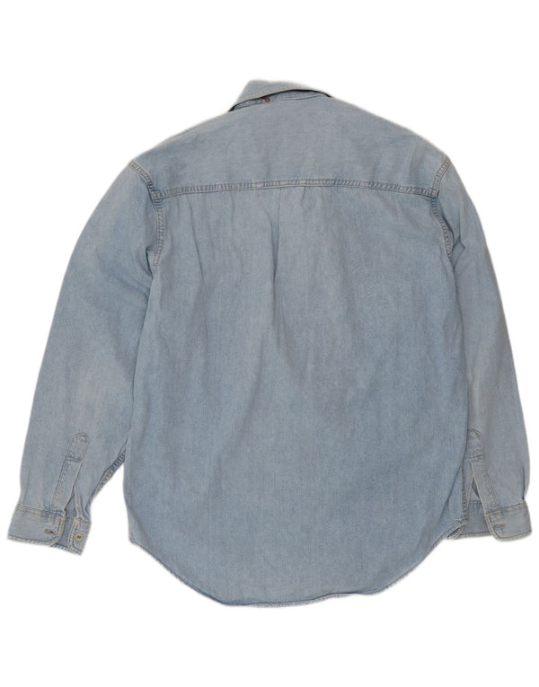 Camisa jeans masculina Charro azul médio