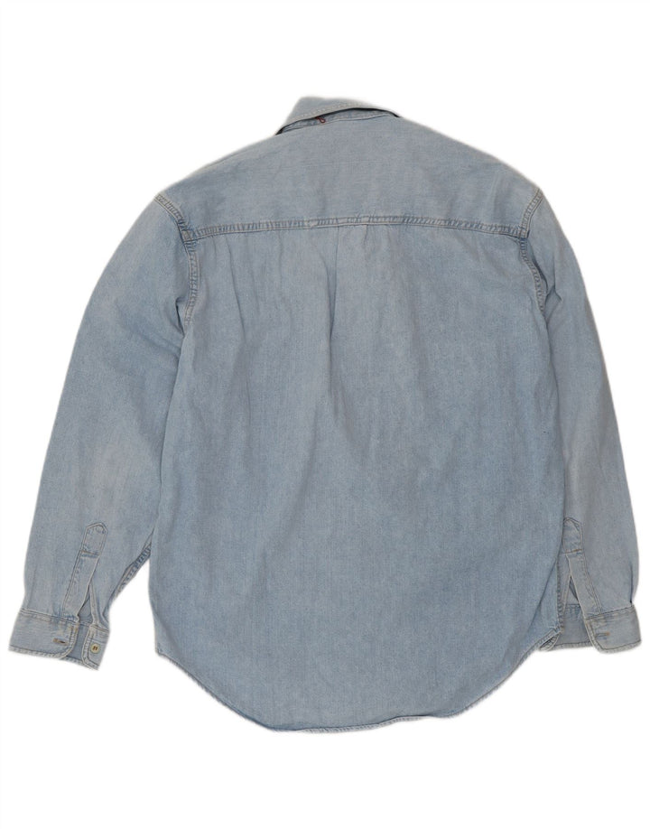 Camisa jeans masculina Charro azul médio